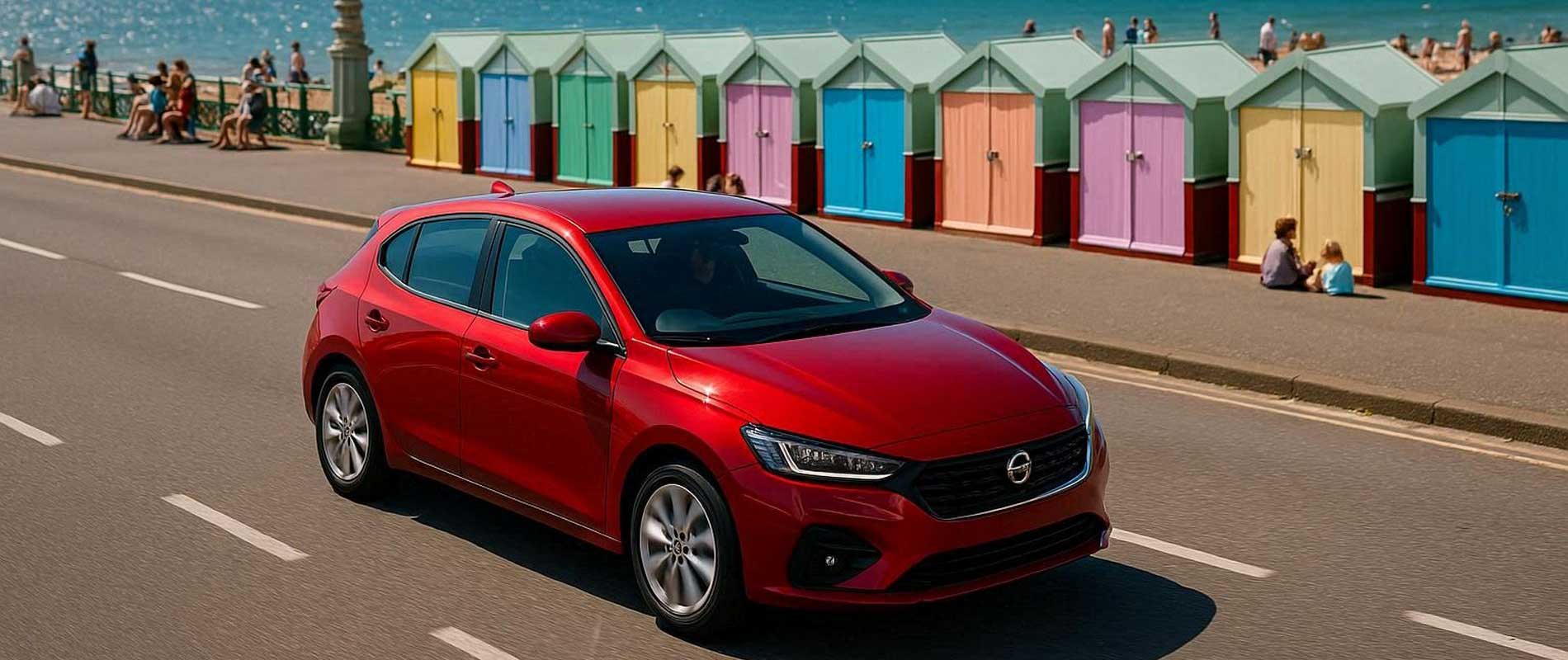 Vehicles passing a row of houses in brighton