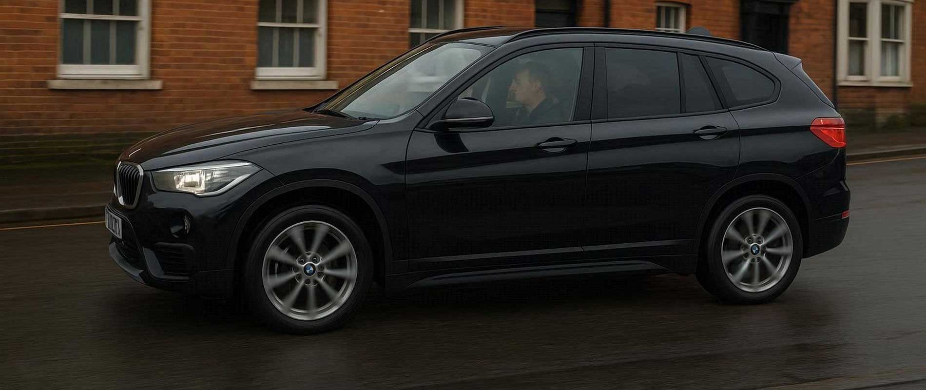 Vehicles travelling toward the town centre in taunton
