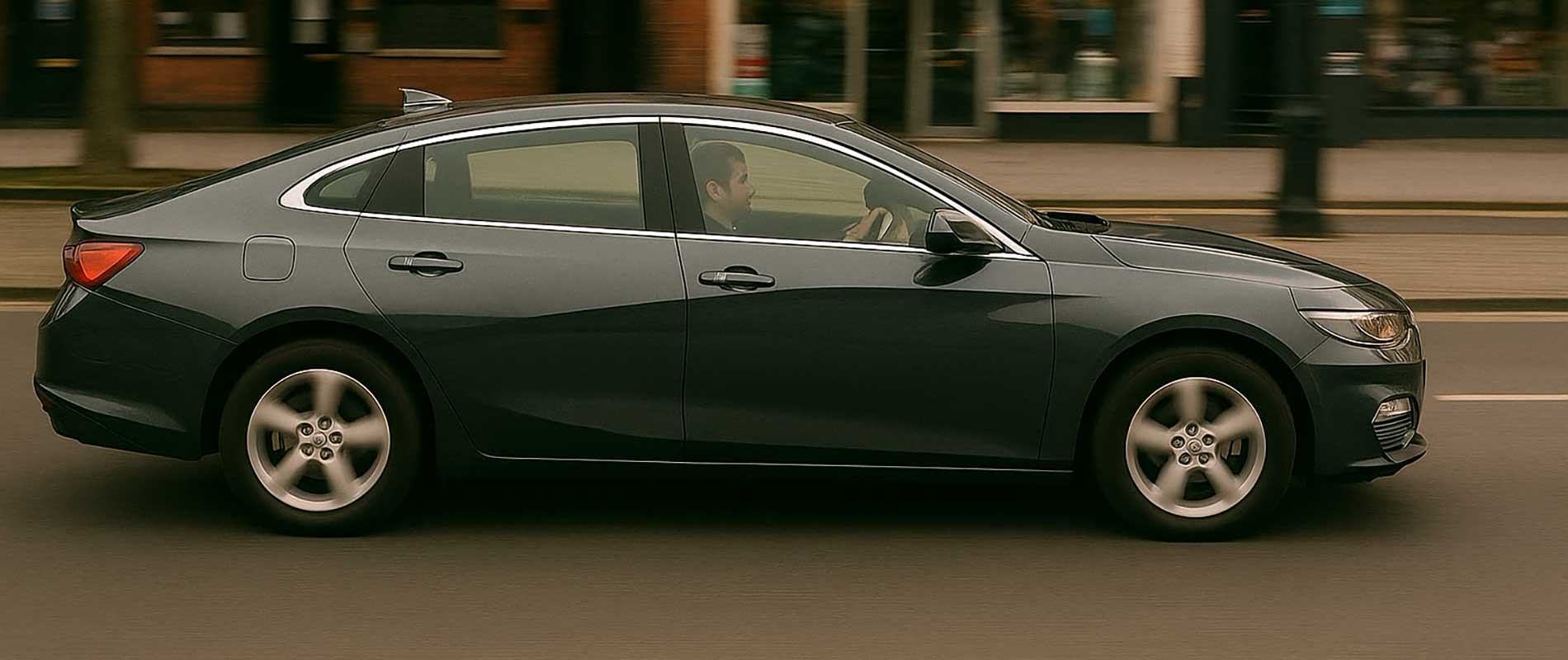 Vehicles moving past a pedestrian crossing in watford